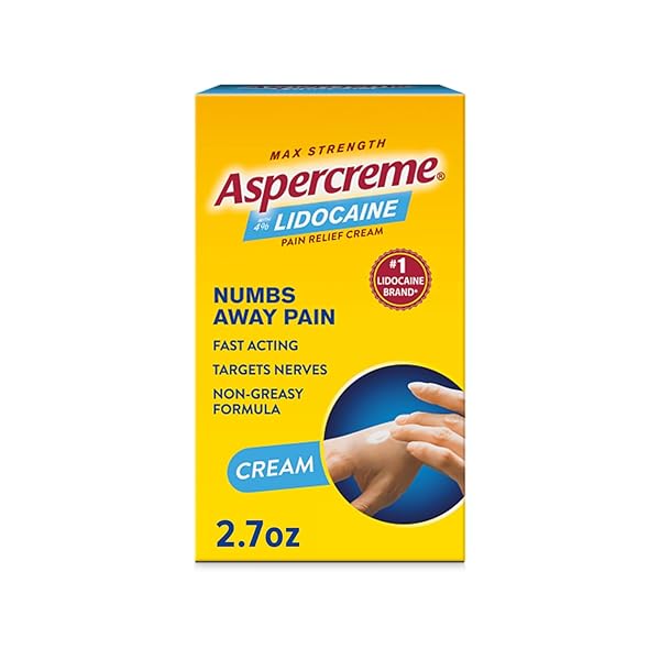 ASPERCREME LIDOCAINE PAIN RELIEF CREAM SOOTHES AGGRAVATED NERVES,...