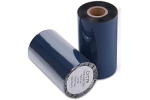 CYTTR-Thermal Transfer Ribbon - Premium Resin-Enhanced Wax - 4.33" x 984" (110mmx300mm) 1 Inch core Ink Outside Compatible fo