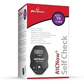 A1CNow SelfCheck, A1C Home Test, Analyzer and 4 Tests, Fast Results | Displays Results in 5 Minutes, For Monitoring Glycemic Control in People with Diabetes, Fingerstick Sample