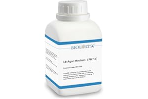 CryoKing LB Agar Medium Powder, 250g/Bottle, Laboratory Grade with Tryptone, Yeast Paste, Sodium Chloride & Agar, Luria Broth Agar Media for Laboratory Bacterial Culture, 1 Bottles/Case