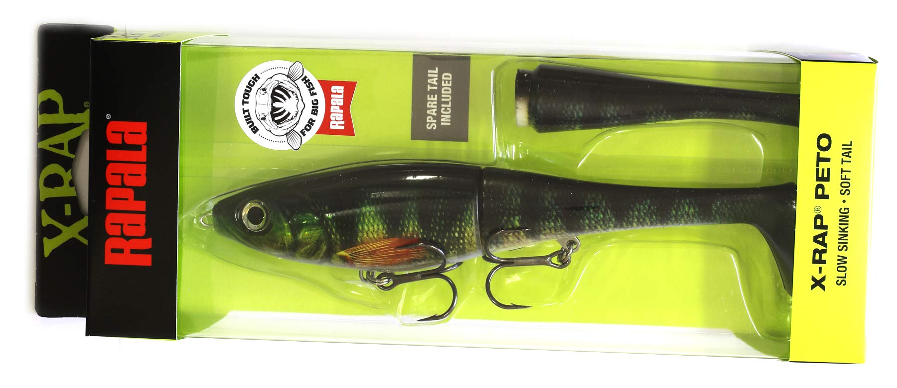 Rapala X-Rap Peto Lure with Two No. 2/0 Hooks, 0.5-1 m Swimming Depth, 20 cm Size, Live Perch