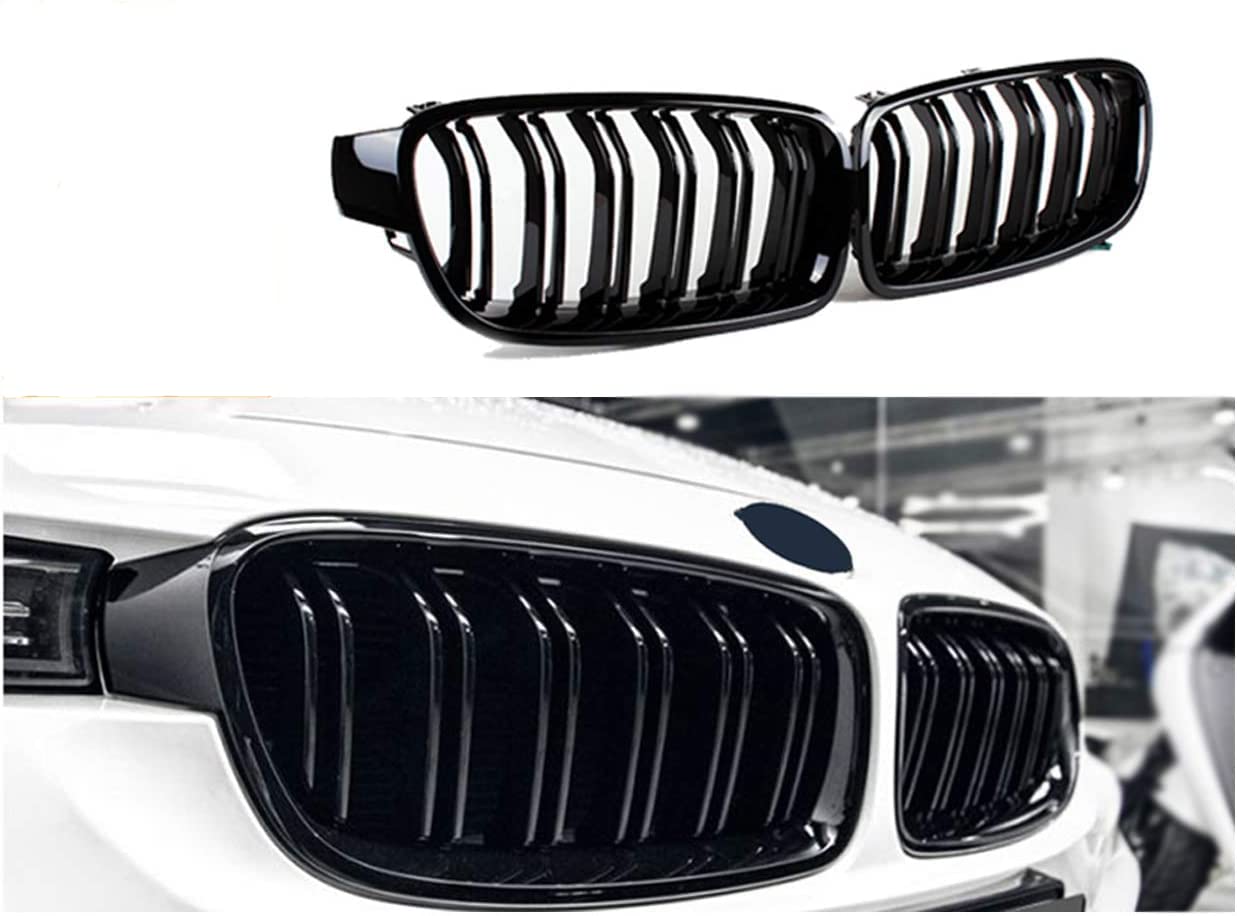 Gangying F30 Grille for BMW 3 Series F30 F31 F35 Kidney Grill 318d 320d 330d 320i 328i 335i 335i xDrive Accessories Glossy Black 2012-2018