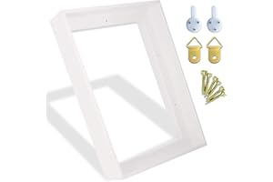 Sunwes Canvas Floater Frames, Canvas Floating Frame Canvas Frame Stretched Canvas Wall Art for 1 1/4 inches Deeps Custom Size Finished Removable Stretched Wall Art Wall Decor, White