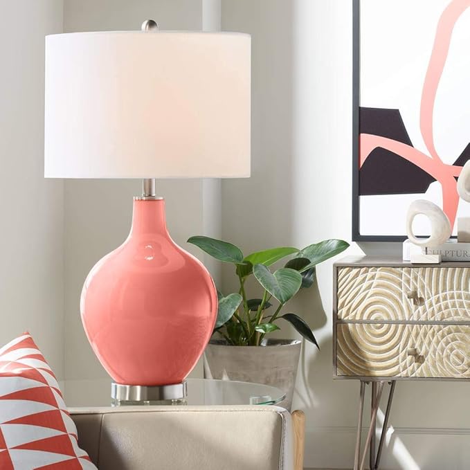 white coral table lamp