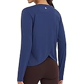 baleaf Women's Running Sun Shirts Long Sleeve UPF 50+ Workout Tops UV Athletic Split Back Quick Dry Lightweight