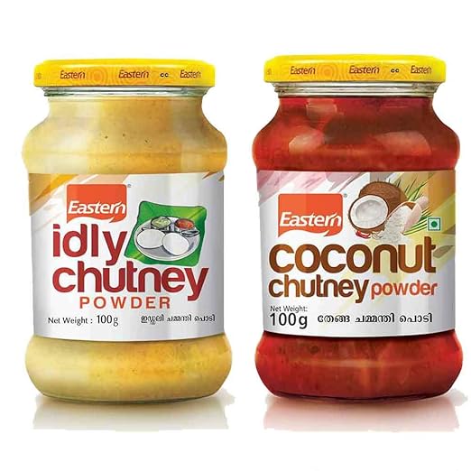 Eastern Idli Chutney Powder (100g) x 2, Coconut Chutney Powder (100g) x2 ( Pack of 4)