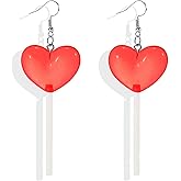 Valentines Day Earrings for Women Red Heart Earrings Love Envelope Dangle Earrings Cute Bear Earrings Valentines Day Accessories for Women Valentine's Day Gifts for Her