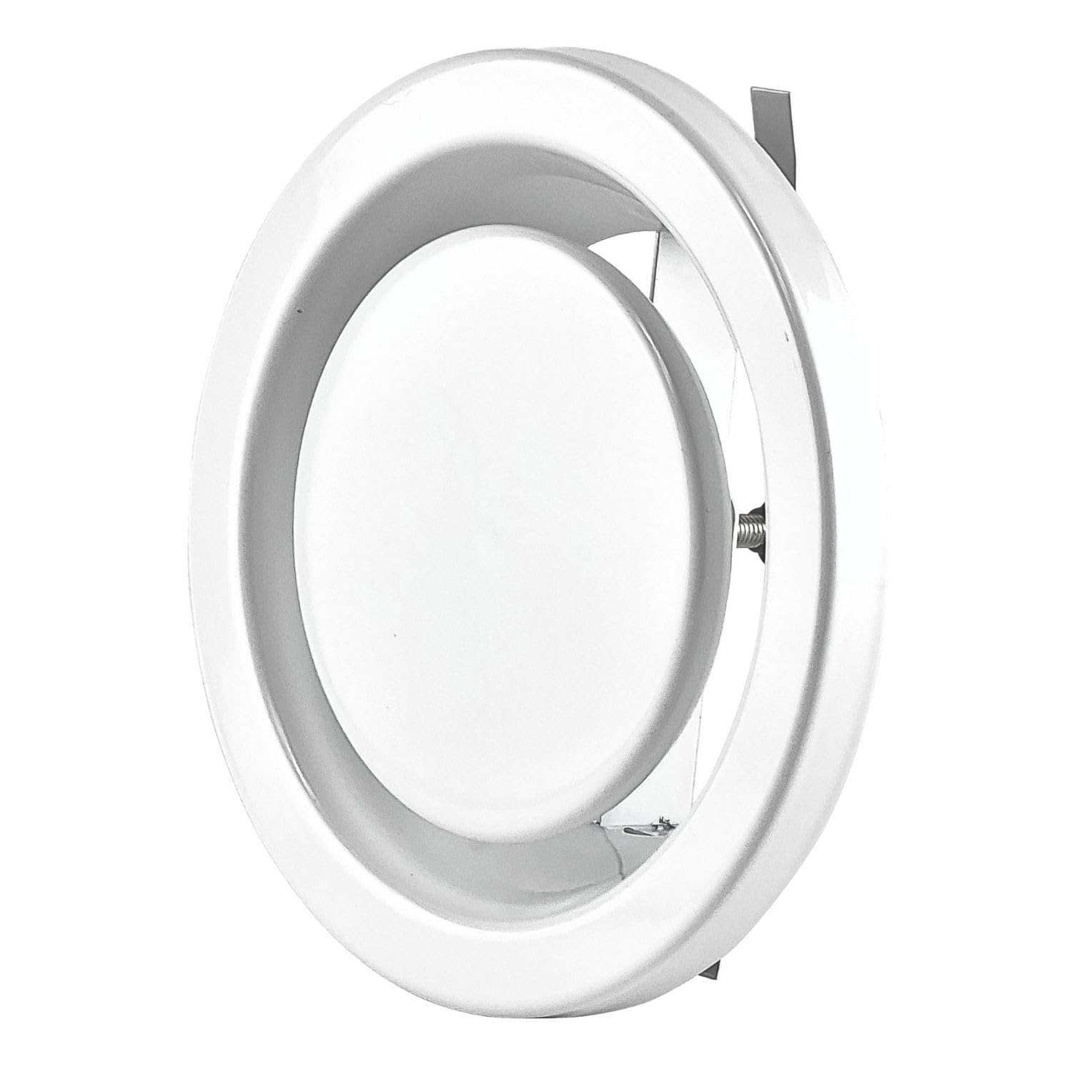 Steinberg14 Air Exhaust Valve - Round Adjustable Air Vent Cover - Bathroom Diffuser - Wall/Ceiling Vent Grille, White, 125mm / 5
