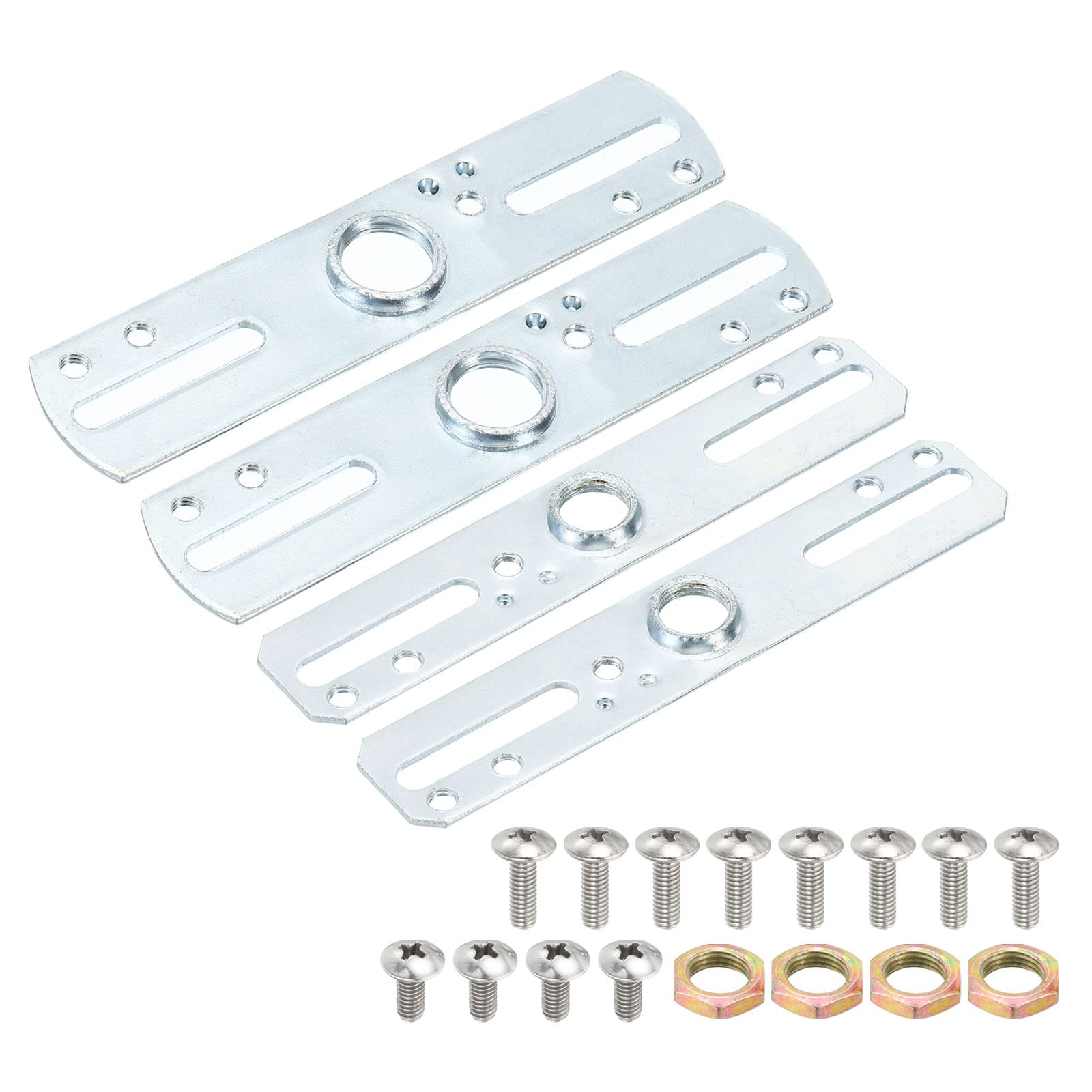 Photo 1 of MECCANIXITY Light Fixture Crossbar Kit, Mounting Bracket Ceiling Light Plate for Chandelier Lighting, Silver Tone 4 Set