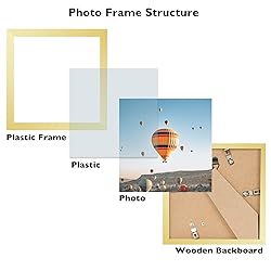 JCJMY 6x6 Picture Frame Gold for Wall Hanging or