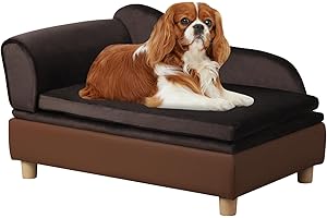 Pet Bed, Puppy Bed Sofa with Storage, Small Dog Bed with Removable & Washable Cushion, Comfy Pet Bed Couch for Cats & Puppy (