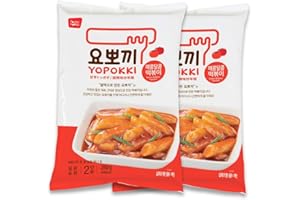 Yopokki Instant Tteokbokki Pack (Sweet Mild Spicy, Pack of 2) Korean Street food with sweet and moderately spicy sauce Topokki Rice Cake - Quick & Easy to Prepare