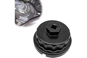 RBOKO 64mm Aluminum Oil Filter Wrench Cap Removal Tool, Compatible with RAV4, Highlander Toyota, Lexus, Camry, Scion, 2.5-5.7L Engines, Black