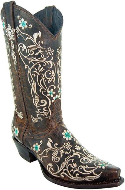 botas vaqueras para mujer bordadas