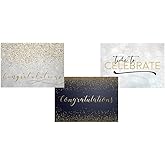 Congratulations Cards with Envelopes (25 Variety Pack – 3 Designs) Graduation Bulk Pack of 25 Congrats Cards with Envelopes - 5x7 inch - A7 - Team, School, Business, Employees, Clients, Family (VP2002)