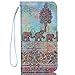 iPhone 6 Case, UrSpeedtekLive Mandala Elephants Pattern Premium PU Leather Flip Wristlet Wallet Case Cover for Apple iPhone 6s / iPhone 6 (Built-in Credit Card/ID Card Slot)