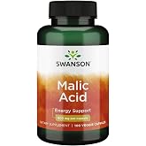 Swanson Malic Acid Cellular Energy 600 mg, 100 Veggie Capsules | Natural Supplement Promoting Cellular Energy Production, Formula to Help Nourish and Energize Muscles Daily