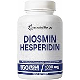 Immortal Herbs Diosmin Hesperidin 1000mg Complex, 150 Capsules, Citrus Bioflavonoids Rich Fruit Extract, 100% Vegetarian, Non-GMO & Gluten Free Diosmin Supplement with Max Strength