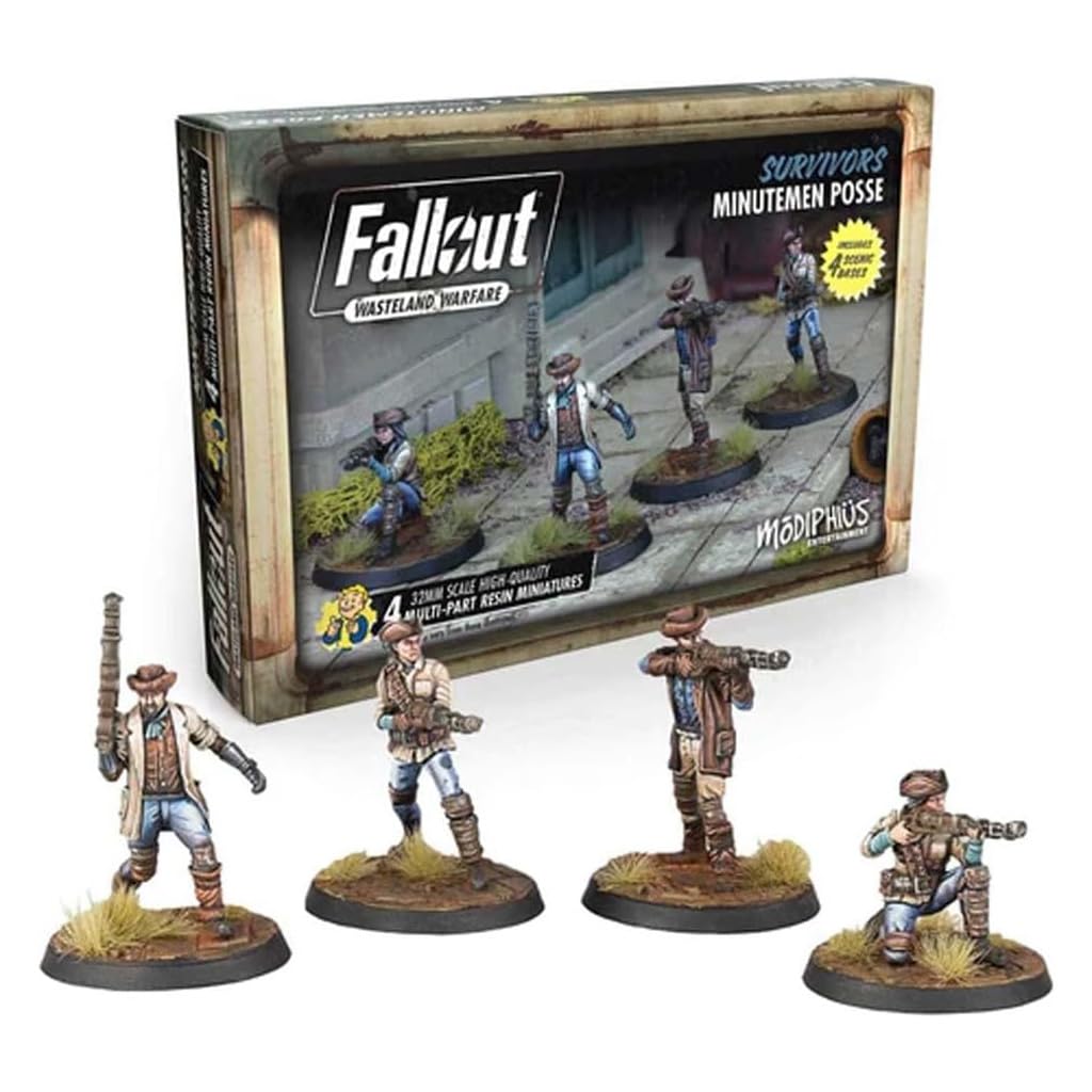 Modiphius Entertainment Fallout Wasteland Warfare Survivors Minutemen Posse Miniatures Set