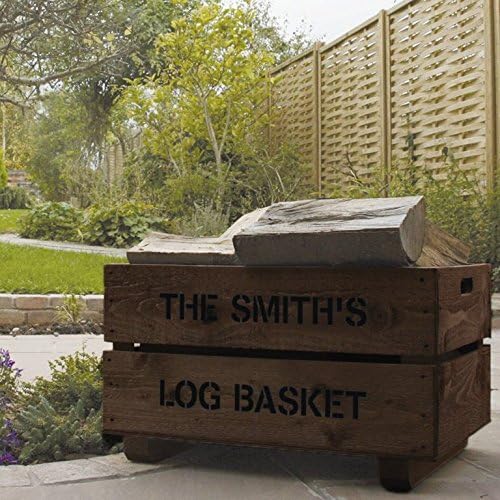 Wooden Log Crate (Personalised)