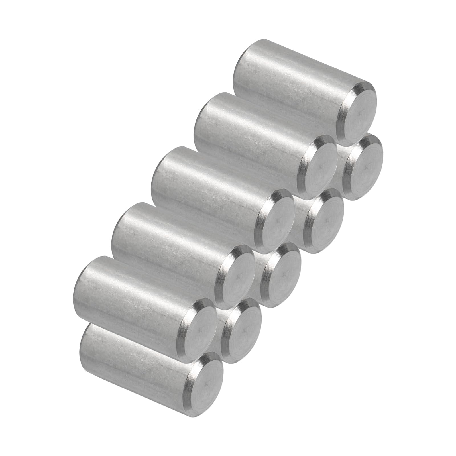 PATIKIL 304 Stainless Steel Dowel Pins 10 x 20 mm, 10 Pack Metal Dowel Pins Shelf Pegs Support Shelves Bunk Bed Fasten Elements Hardware for Furniture Fixing Component Position