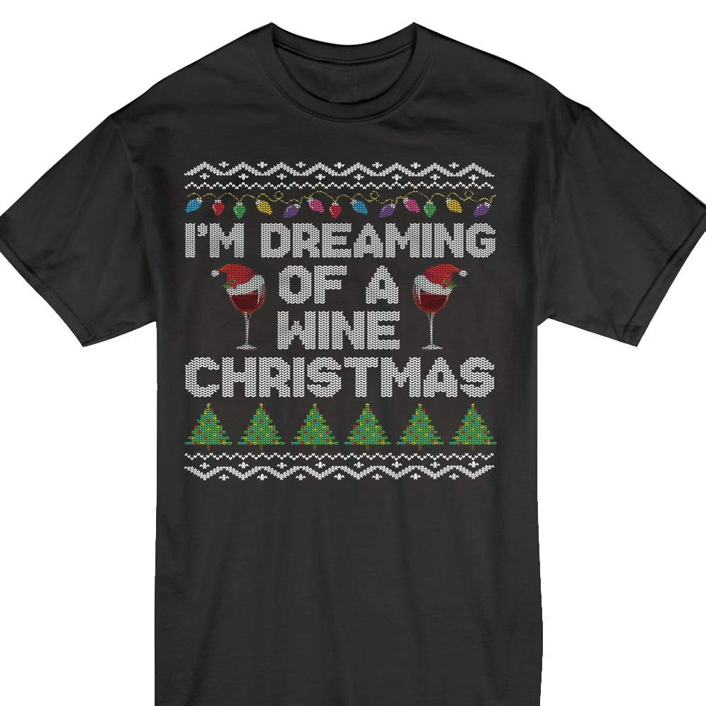im dreaming of a wine christmas shirt