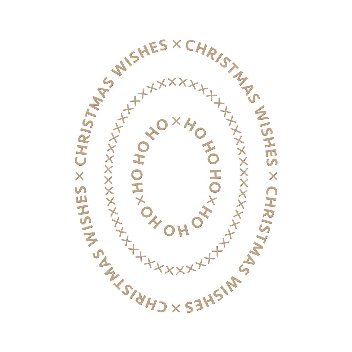 Christmas Essential Glimmer Ovals - Glimmer Hot Foil Plate - Sparkling Christmas Collection