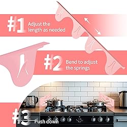 Stainless Steel Stove Gap Covers in Pink– 2 Pack