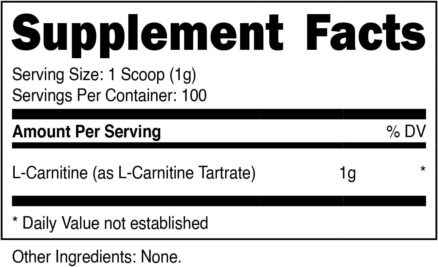 Nutricost L-Carnitine Tartrate Powder (250 Grams) - 1 Gram per Serving, 250 Servings: Health & Personal Care