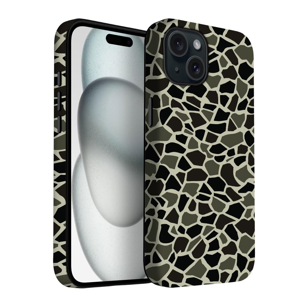 Yuzbira for iPhone 15 Case | Old Vintage Camouflage | Slim Drop Protection Design