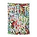 Sunm boutique Wall Tapestry Flower Tapestry Floral Words Tapestry Wall Hanging Tapestry Wall Decor Quote Tapestry