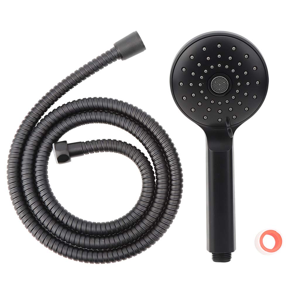 Fdit Multifunctional Flexible Handheld Shower Set High Pressure Water-Saving Shower Head Hose Kit Bathroom Accessory Modern Matte Black