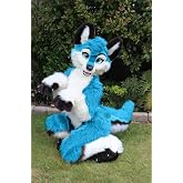 FurryMascot Cow Blue Cute Husky Cat Fursuit Fullsuit Teen Costumes Full Furry Suit Furries Costume Anime CUSTOM FOR Adult