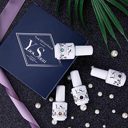 YaoShun Gel Polish - Sock Off Nail Gel UV Gel 4 Colors Gift Kit with UV Light French Manicure Gel 8ml #03 - Thumbnail 4