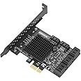 SATA Card 8 Port, PCI-E to SATA 3.0 Controller Expansion Board with Low Profile Bracket, SATA3.0 Interface Expansion Card for