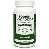 iDrain Sodium Hydroxide 99.68% Pure Caustic Soda Lye Flakes 1 lb &ndash; Industrial &amp; Laboratory Grade NaOH for Cleaning, Degreasing, Water Treatment, Soap Making &amp; Biodiesel