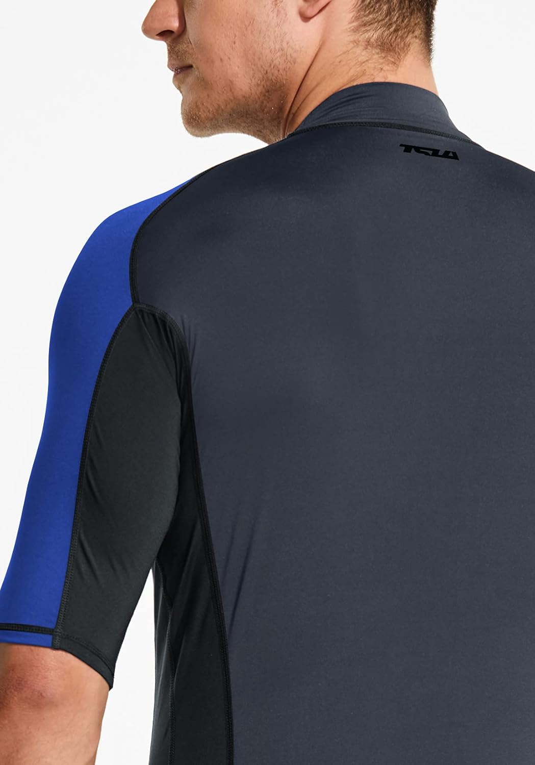 TSLA Men's Rash Guard Swim Shirts, UPF 50+ Quick Dry Mid/Short Sleeve Swimming Shirt, UV/SPF Water Surf Shirts: Sports & Outdoors