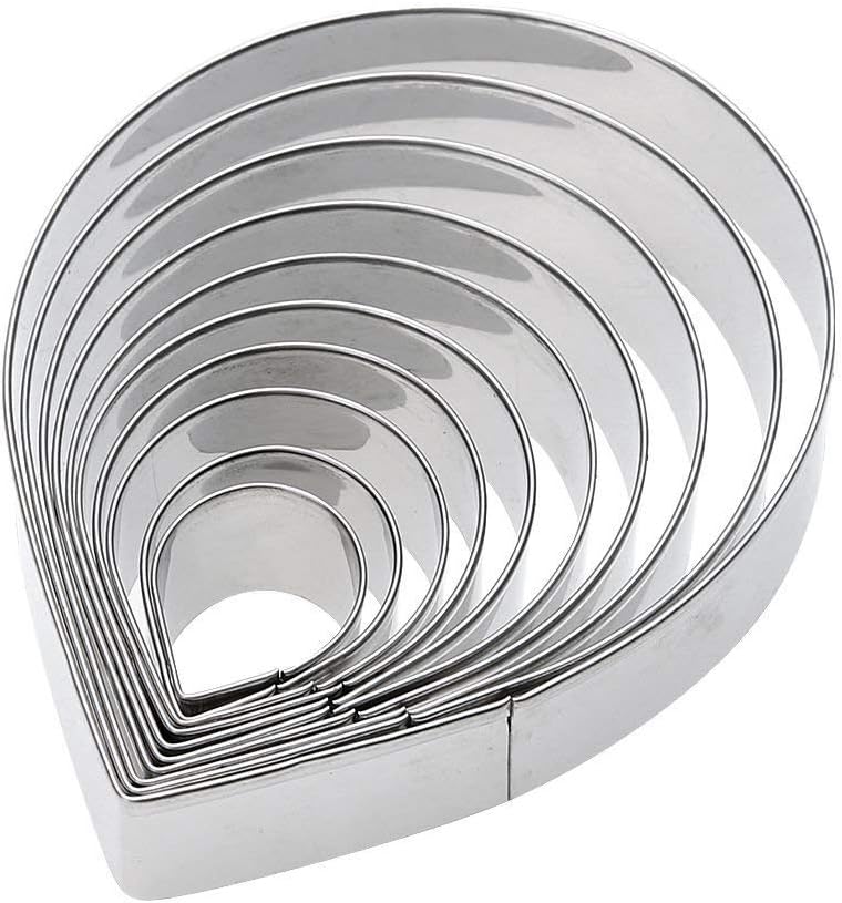 Cookie Cutter Set, 10 pcs Austin Rose Cutter Fondant Decor Kit Cake Decorating Gumpaste Flowers