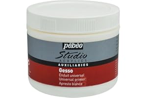Pebeo Studio Acrylics Auxiliaries, Studio Gesso 500-Milliliter , White
