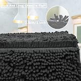 RUN HELIX Non Slip Chenille Bath Mat 40x60cm Dark Grey Absorbent view 5