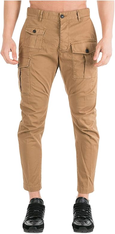 Dsquared2 Pantalones Cargo Hombre Beige 52 Eu Amazon Es Ropa Y