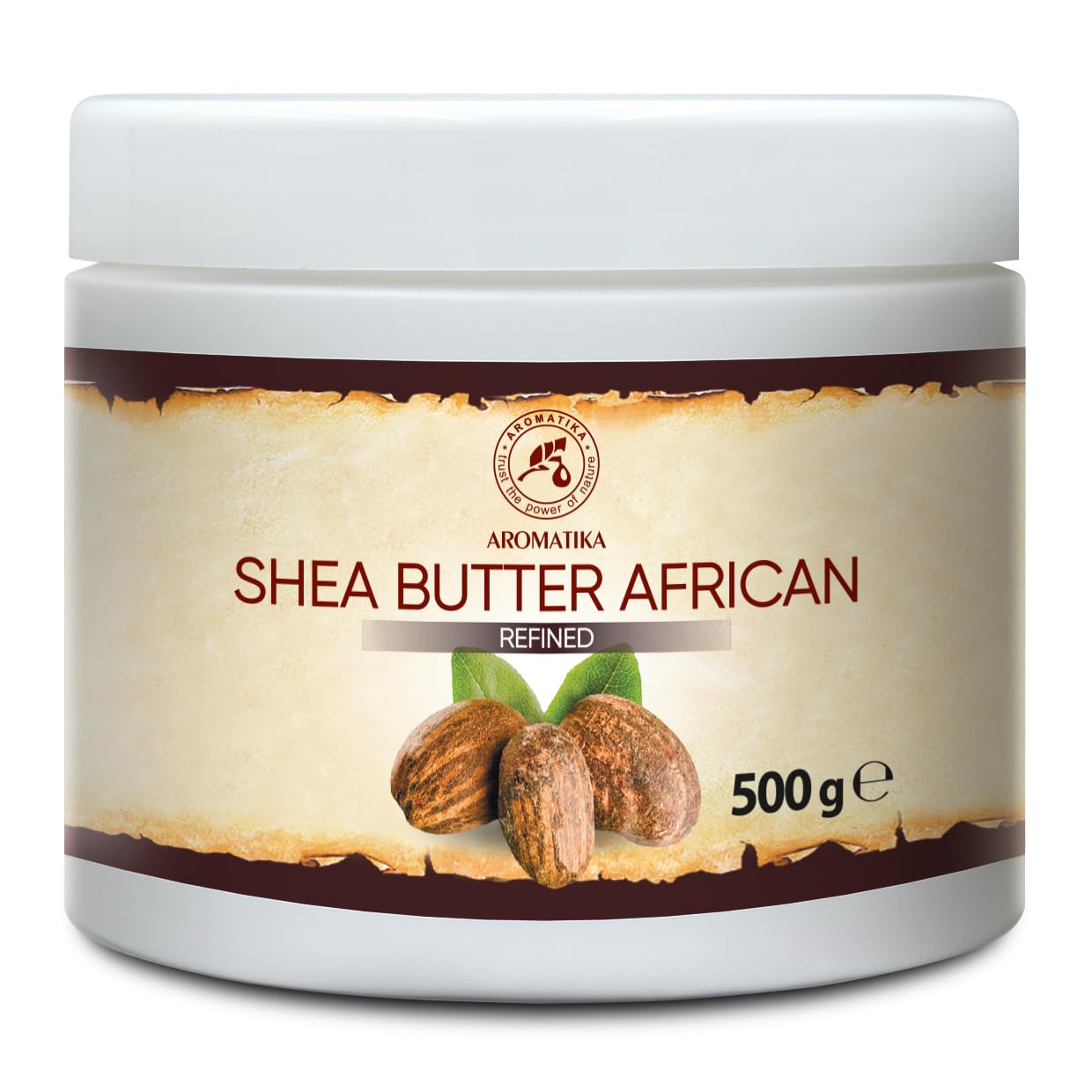 Shea Butter 500g - Refined - 100% Pure & Natural - African - Ghana- Best for Hair - Skin - Lip - Face - Body care - Karite Shea Butter