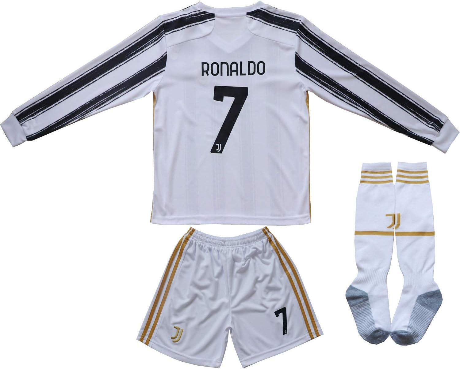 FCRM 2020/2021 New #7 Cristiano Ronaldo Kids Long Sleeve Soccer Jersey & Shorts Youth Sizes