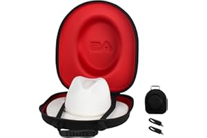 Anysiny Hat Box for Travel-Crush Proof Hat Travel Case for Fedora Hats Holder Storage Box Organizer Cap Carrier with Adjustable Carry Strap (01-Black Red)