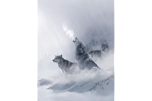 White Wolf Composition Notebook, Wide Ruled: Lined Student Exercise Book (Wolves)