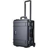 Lykus HC-4920 Hard Case with Wheels and Foam, Inner Size 18.5*13.78*7.28in | IP67 Waterproof, Pluckable Foam, Suitable for Cameras, Lenses, Electronic Equipment and More