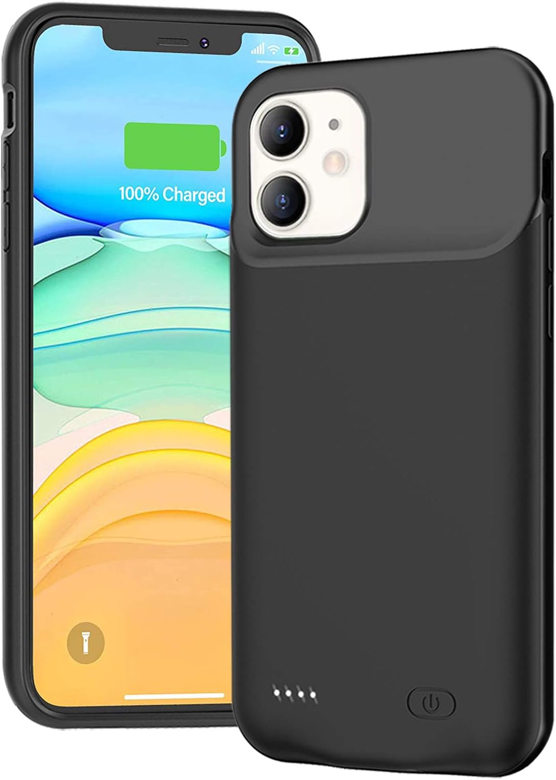 Battery Case for iPhone 11, 7000mAh Ultra-Slim Portable Charger Case Rechargeable Battery Pack Charging Case Compatible with iPhone 11 (6.1 inch)-Black