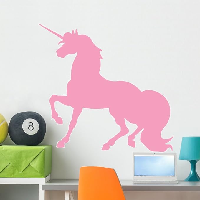 Amazon ファンシーユニコーンシルエットピンク壁デカールby Wallmonkeys Peel And Stickグラフィックwm8700 36 W X 34 H Large Gen 36 ウォールステッカー オンライン通販