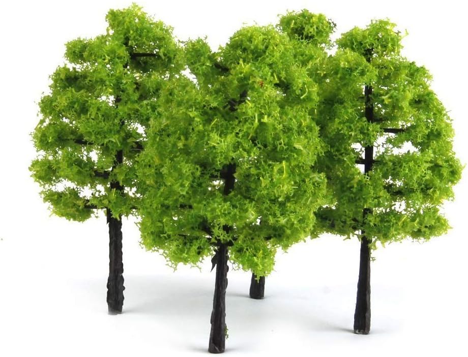 NaiCasy 20 Pieces Model Trees Mixed Model Tree Train Trees Railroad Scenery Diorama Tree Architecture Trees for DIY Scenery Landscape Gift