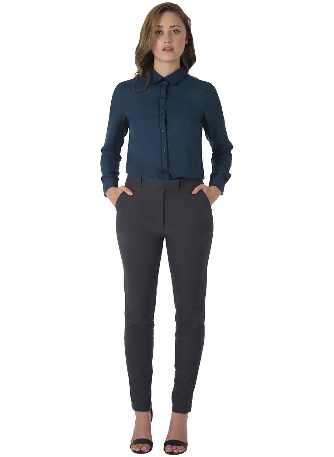 faballey women's regular fit georgette shirt